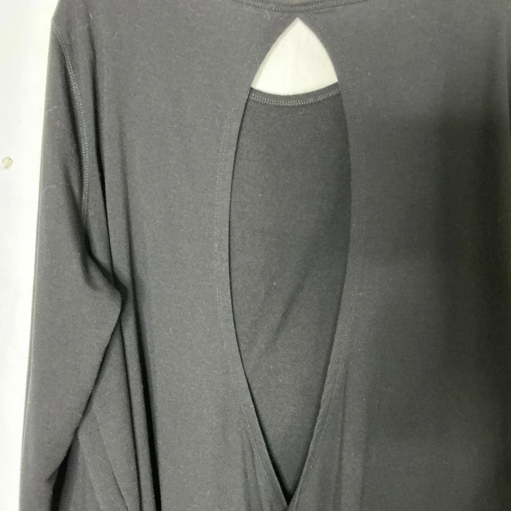 Old Navy Active Long Sleeve Open‎ Back Cutout Top Black XXL Tall Athletic